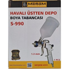 Resim Havalı Üstten Depo Boya Tabancası S-990 ile Profesyonel Boyama 