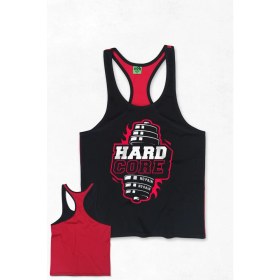 Resim Ghedto Hard Core Npng Fitness Tank Top Sporcu Atleti Siyah Kırmızı 