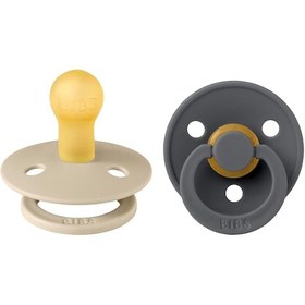 Resim Bibs Colour İkili Kauçuk Emzik- Vanilla/ıron 0-6 Ay Krem - Antrasit 