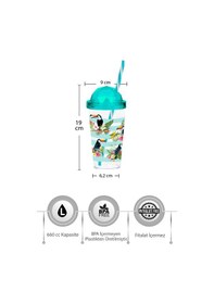 Resim Herevin Elmas Kapak Desenli Pipetli Bardak 660Cc-tropical 