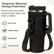 Resim 40oz Yalıtımlı Termos - Dayanıklı, Şok Geçirir, Çizik Geçirir ve Yüksek Elastik, Yürüyüş, Kamp, Plaj, Seyahat ve Açık Hava Maceraları İçin Mükemmel, İdeal Anneler Günü Hediyesi, Seyahat İçecekleri | Ayarlanabilir Tutma Termosu | Neopren Yalıtım, Seyahat Termosu 