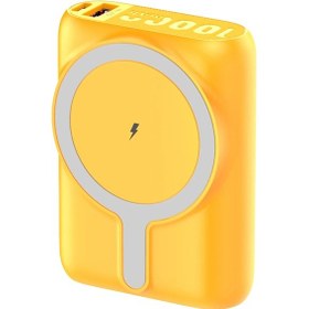 Resim Büro Ev Ofis Cihazları İçin Turuncu 10.000mah 20w Pd Magsafe Powerbank 