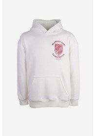 Resim Samsunspor Football Clup Baskılı Kapüşonlu Oversıze Sweat Ekru 