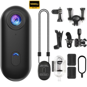 Resim ROBEVE Mini Wifi Aksiyon Kamerası 1080P Giyilebilir Aksiyon Kamera - Su Geçirmez Tasarım - Ses Ve Görüntü 