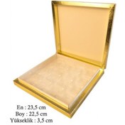 Resim Kutu Çikolata Kutusu Karton 16 Lı Separatörlü Altın Pk:1 
