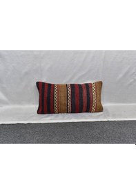 Resim Zehra Abla Halı Yeni El Dokuma Dekoratif Lumbar Kilim Kırlent Yastık Kılıfı 6195 