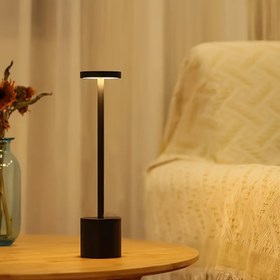 Resim Dokunmatik Kontrol, Kablo ve Şarj Edilebilir Pil ile Kısılabilir LED Masa Lambası, Akrilik Abajurlu Taşınabilir Metal Masa Lambası, Yatak Odası, Yemek Odası ve Bar için - Dokunmatik Anahtar, 3 Renk Modu, 1200mAh Lityum Pil, Düşük Voltaj Çalışması, İç Mekan Kullanımı 