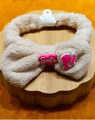 Resim Monalisa Home Lüks Peluşlu Figürlü Saç Bandana Bej 