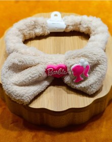 Resim Monalisa Home Lüks Peluşlu Figürlü Saç Bandana Bej 