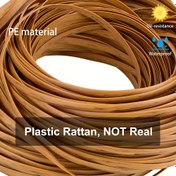 Resim 10m PE Sentetik Kamış Onarım Malzemesi, Sepet Yapımı için Plastik Kamış Örgü Malzemesi, Yer-Kırmızısı 