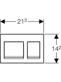 Resim Geberit ALPHA35 Kumanda Kapağı Çift Basmalı, Parlak Krom - 115.045.21.5 