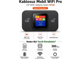 Resim Atl Atlantis Kablosuz Mini Wifi Pro Lte 4g Modem 3.000MAH Sim Kartlı 300MBPS Yüksek Hızlı Kablosuz Yönlendirici Cep Telefonları Dizüstü Bilgisayarlar ve Tabletler Için Uygun 10 Cihaza Kadar Bağlantı Taşınabilir 