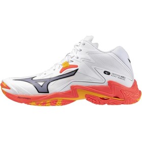 Resim MIZUNO Wave Lightning Z8 MID Unisex Voleybol Ayakkabısı Beyaz / Turuncu 