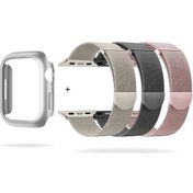 Resim Gateesat 40mm 41mm 44mm 45mm 46mm 49mm İwatch Ultra/2 Serisi Kasa Mesh Metal Kayış Karma Renk Manyetik Bileklik 