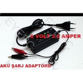 Resim EYEPC 6 Volt 3,5 Amper Çocuk Oyuncak Araç Aküleri Için Şarj Adaptörü 