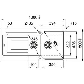 Resim Franke Urban Ubg 651-100 Avena Granit Mutfak Eviyesi 