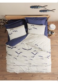 Resim Cotton Box Maritime Tek Kişilik Nevresim Takımı Larum Lacivert 