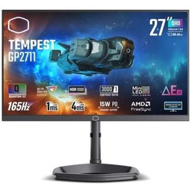 Resim AREY TEKNOLOJİ COOLERMASTER 27" IPS GP2711 1MS 165HZ HDMI-DP KVM HDR PIVOT GAMING MONİTÖR 2560X1440 