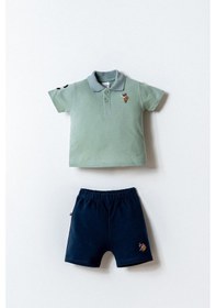 Resim U.s. Polo Assn. Erkek Bebek Yeşil Şort Takım 5274-49977 Yeşil 