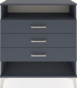 Resim Arges Şifonyer Tek Raflı 3 Çekmeceli 88x30x96 Antrasit-antrasit Antrasit 