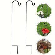 Resim 1 adet Kolay Kurulum Metal Koyun saç tokası Standı - Duvara Monte Kuş Besleyici Çubuğu 3 saç tokası ile, Dayanıklı Demir Bahçe Çubukları Çim, Düğünler, Güneş Işıkları, Fenerler ve Mason Kavanozları için, Dış Mekan Kuş Besleyici, Düğün Dekoru, Modern Dekor, Sağlam Yapı 