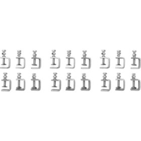 Resim Quirky Quar 18PCS C Kelepçeleri, U Metal Çalışma Için Kelepçeler, Kararlı Geniş Çene Açıklığı ve Koruyucu Pedlere Sahip Küçük Masa Kelepçesi/ı-Beam Tasarımı (Yurt Dışından) 
