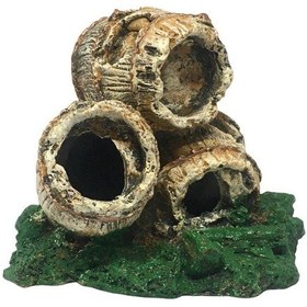 Resim Akvaryum Dekoru Üçlü Fıçı İthal 10x10 Cm 