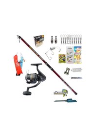 Resim Revenger Rv-55 Remixon Strong Tele Surf 390cm 100-250gr Profesyonel Kıyı Olta Takımı Seti 