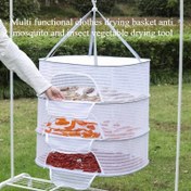 Resim 1 Adet Katlanabilir Çok Amaçlı Dış Mekan Kurutma Sepeti - Gıda Güvenli Polyester File Saklama Kutusu, Fermuarlı | Sebze, Çiçek ve Otlar İçin Anti-Deformasyon Tasarım, Mutfak & Bahçe Kullanımı 