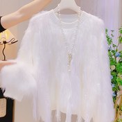 Resim 2024 Yeni Sonbahar ve Kış Tembel Rüzgar Şık ve Zarif Yumuşak Püskül Kardigan Kadınlar için, Sonbahar ve Kış Kore Stili Moda Tatlı Temperament Kazak Uzun Kollu Kazak Kadın Moda Trend Giyim 