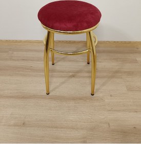 Resim Evko Mobilya Tabure, Bar Taburesi, 2'li Tabure, Gold Ayaklı-kırmı 