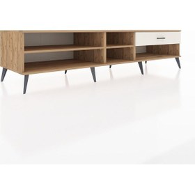 Resim Kronos Tv Ünitesi 2 Raflı Tek Çekmeceli 220x59x51 Çam-çam/aytaşı Atlas Çam/aytası - Atlas Çam 