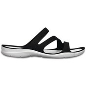 Resim Crocs 203998 - Swıftwater 066-black Whıte Erkek Terlik Siyah 