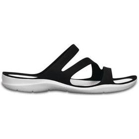 Resim Crocs 203998 - Swıftwater 066-black Whıte Erkek Terlik Siyah 