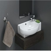 Resim Turkuaz Seramik Cerastyle Mini Köşe Lavabo 28 CM 001300U Hariç 