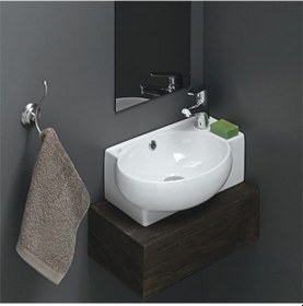 Resim Turkuaz Seramik Cerastyle Mini Köşe Lavabo 28 CM 001300U Hariç 