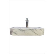 Resim Sipahi Marble Leylak Mermer Batarya Çıkışlı Modern Lavabo 