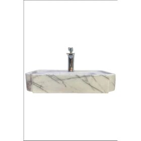 Resim Sipahi Marble Leylak Mermer Batarya Çıkışlı Modern Lavabo 