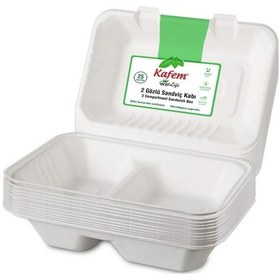 Resim Kafem Ekolojik 2 Göz Kapaklı Karton Tabak 25 Li X 5 Paket 