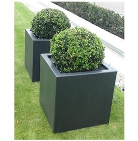 Resim Mofiba Fiberglass Saksı Kare 35cm 35cm 35h Cm Antrasit 