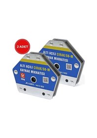 Resim Çırak/50m Manyetik Kaynak Gönyesi 2 Adet 6 Açılı, 50 Kg Kaynak Tutucu Mıknatıs 