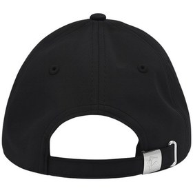 Resim Perlotus Unisex Spor Kep Şapka Mikro Polyester Kumaş 6 Parça Ayarlanabilir Metal Tokalı Siyah 