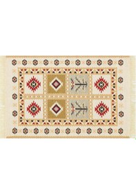 Resim Red Yıkanabilir Çift Taraflı Modern Desenli Dokuma Kilim 