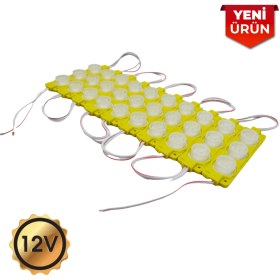 Resim 12v Camlı Parmak Led Lamba Su Geçirmez- 10'lu Set Sarı 