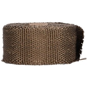 Resim Wezone Otomobil Ve Motosiklet Ekzos Borusu Isil Izolasyon Bandı, Cam Fiber, 1800 F Isı Dayanımı, 5m, Kahverengi, Alyuminyum Çelik Bağlayıcı İçerir 