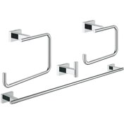 Resim Grohe Essentials Cube 4'Ü Bir Arada Banyo Aksesuar Seti 40778001 Grohe