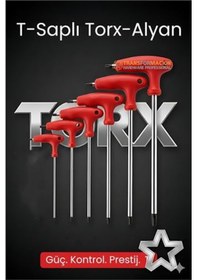 Resim Tor-x Profesyonel T-kollu Torx Alyan Anahtar Seti 6 Parça - Güç Ve Hassasiyet Bir Arada 
