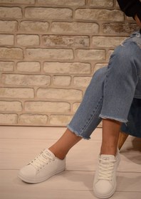 Resim Jump KADIN JUMP BEYAZ DÜZ TABAN SNEAKER SPOR AYAKKABI 15306 | Orjinal 