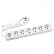 Resim VİKO Multi-let Altılı 3 Metre Anahtarlı Grup Priz Kablolu Klemensli 