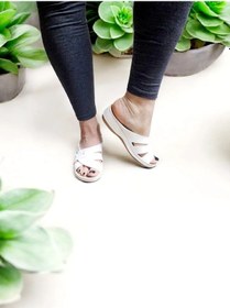 Resim Topuk Dikeni Takviyeli Silikonlu Rahat Ev Ve Dışarı Terliği Ekru 